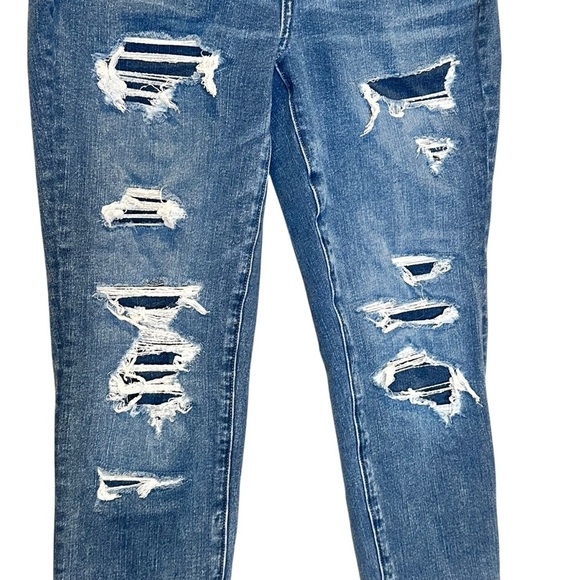 American Eagle Dream Jean Women 00 Reg 23x27.5  Curvy Hi Rise Jegging Distressed - Picture 3 of 11